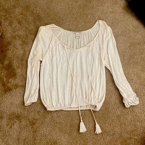 Off white long sleeve blouse American Rag
